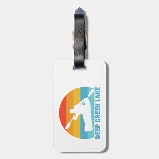 Deep Creek Lake Maryland Kayak Bagagelabel (Achterkant verticaal)