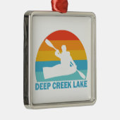 Deep Creek Lake Maryland Kayak Metalen Ornament (Rechts)