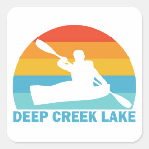 Deep Creek Lake Maryland Kayak Vierkante Sticker
