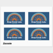 Deep Creek Lake Maryland Rainbow Rechthoekige Sticker (Vel)