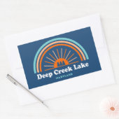 Deep Creek Lake Maryland Rainbow Rechthoekige Sticker (Envelop)