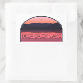 Deep Creek Lake Maryland Red Sunrise Rechthoekige Sticker (Tas)