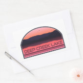 Deep Creek Lake Maryland Red Sunrise Rechthoekige Sticker (Envelop)