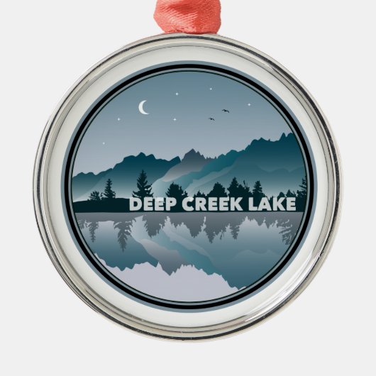 Deep Creek Lake Maryland Reflection Metalen Ornament (Voorkant)