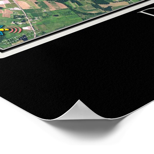 Deep Creek Lake Maryland Satellite Poster Map (Hoek)