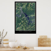Deep Creek Lake Maryland Satellite Poster Map (Keuken)