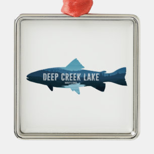 Deep Creek Lake Maryland Vis Metalen Ornament