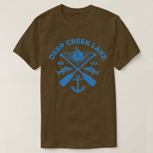 Deep Creek Lake Maryland Vist Boat Paddle Adven T-shirt (Design voorkant)