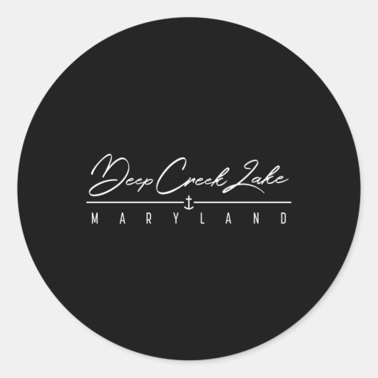 Deep Creek Lake MD Ronde Sticker (Voorkant)