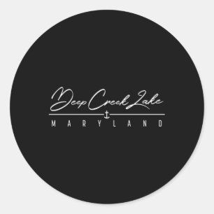 Deep Creek Lake MD Ronde Sticker