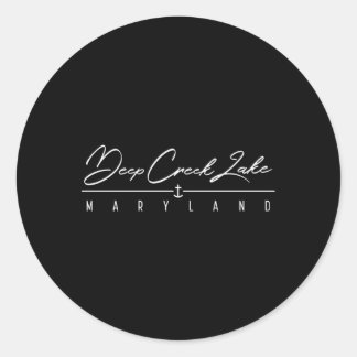 Deep Creek Lake MD Ronde Sticker