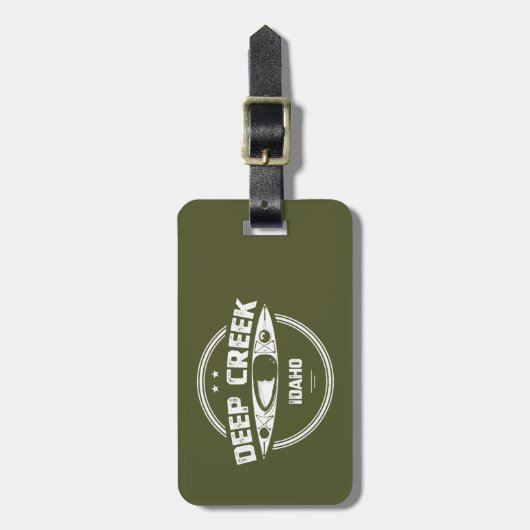 Deep Creek Wild and Schilderachtig River Idaho Kay Bagagelabel (Voorkant verticaal)