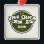 Deep Creek Wild and Schilderachtig River Idaho Kay Metalen Ornament<br><div class="desc">Diep Creek in Idaho wordt gedefinieerd door de uiterst somberende, verticale waanzinnig omringende canyon die de riem omringt terwijl hij naar zijn samenvloeiing met de rivier de Owyhee stroomt. De kreek is geschikt voor kajaks en kano's in de vroege lente wanneer stromen in de honderden kubieke voet per seconde uit...</div>