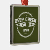Deep Creek Wild and Schilderachtig River Idaho Kay Metalen Ornament (Rechts)
