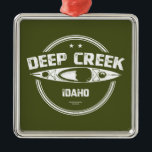 Deep Creek Wild and Schilderachtig River Idaho Kay Metalen Ornament<br><div class="desc">Diep Creek in Idaho wordt gedefinieerd door de uiterst somberende, verticale waanzinnig omringende canyon die de riem omringt terwijl hij naar zijn samenvloeiing met de rivier de Owyhee stroomt. De kreek is geschikt voor kajaks en kano's in de vroege lente wanneer stromen in de honderden kubieke voet per seconde uit...</div>