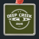 Deep Creek Wild and Schilderachtig River Idaho Kay Metalen Ornament<br><div class="desc">Diep Creek in Idaho wordt gedefinieerd door de uiterst somberende, verticale waanzinnig omringende canyon die de riem omringt terwijl hij naar zijn samenvloeiing met de rivier de Owyhee stroomt. De kreek is geschikt voor kajaks en kano's in de vroege lente wanneer stromen in de honderden kubieke voet per seconde uit...</div>