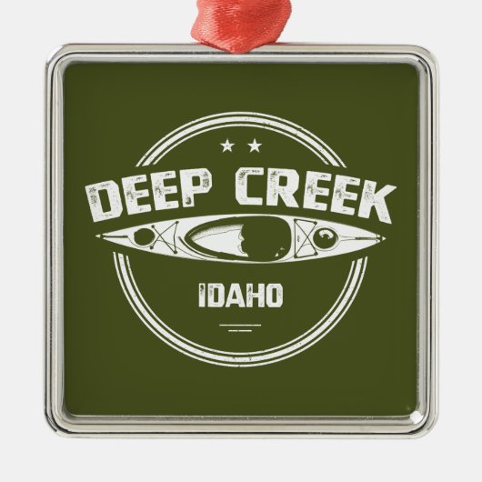 Deep Creek Wild and Schilderachtig River Idaho Kay Metalen Ornament (Voorkant)