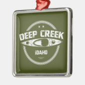 Deep Creek Wild and Schilderachtig River Idaho Kay Metalen Ornament (Links)