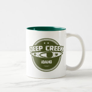 Deep Creek Wild and Schilderachtig River Idaho Kay Tweekleurige Koffiemok