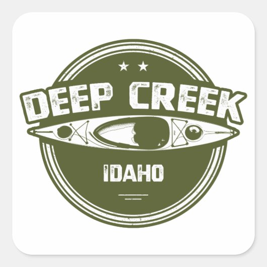 Deep Creek Wild and Schilderachtig River Idaho Kay Vierkante Sticker (Voorkant)