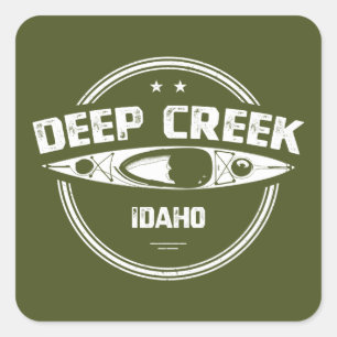 Deep Creek Wild and Schilderachtig River Idaho Kay Vierkante Sticker