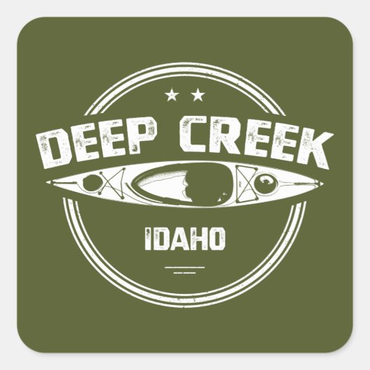 Deep Creek Wild and Schilderachtig River Idaho Kay Vierkante Sticker (Voorkant)