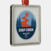 Deep Creek Wild and Schilderachtig River Idaho Metalen Ornament (Rechts)