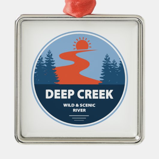 Deep Creek Wild and Schilderachtig River Idaho Metalen Ornament (Voorkant)