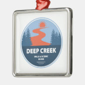 Deep Creek Wild and Schilderachtig River Idaho Metalen Ornament (Links)