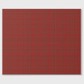 Deep Crimson en Forest Green Tartan Cadeaupapier (Vlak)