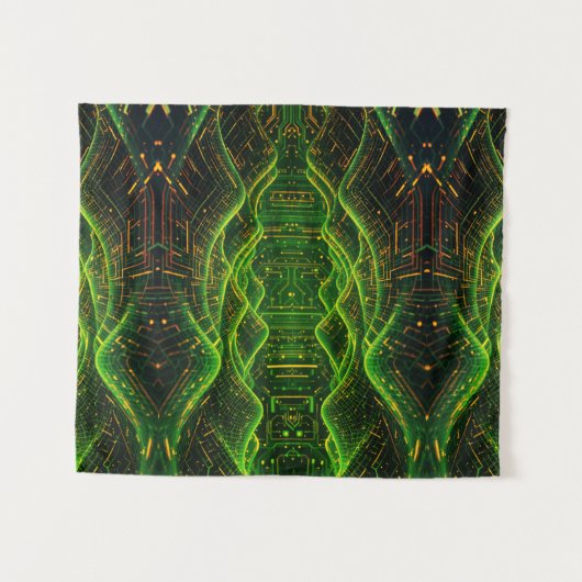 Deep Cyber Wandkleed (Voorkant (horizontaal))