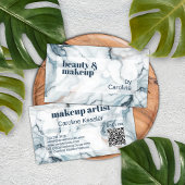 Deep Dark Blauwgroen Blauw Grijs Roos Goud Marmere Visitekaartje