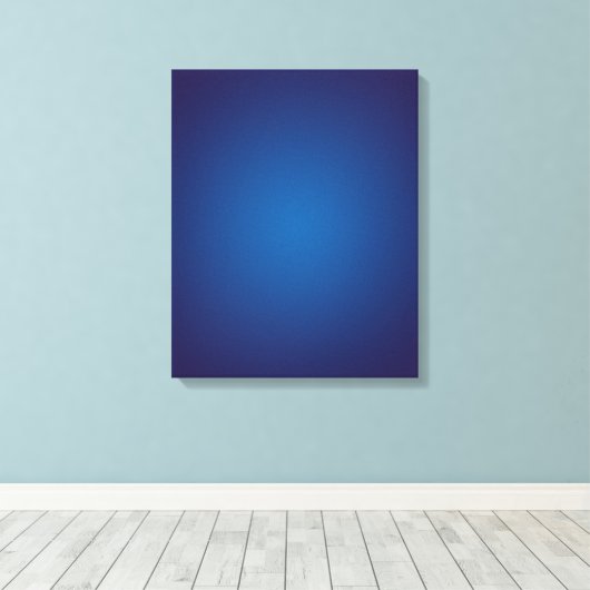 Deep Dark Blue Grainy Vignette Canvas Afdruk (Insitu (Houten vloer))