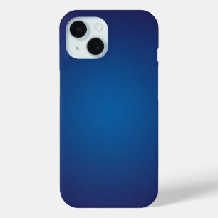 Deep Dark Blue Grainy Vignette iPhone 15 Case