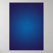 Deep Dark Blue Grainy Vignette Poster (Voorkant)