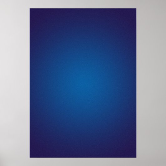 Deep Dark Blue Grainy Vignette Poster (Voorkant)