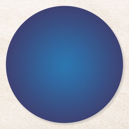 Deep Dark Blue Grainy Vignette Ronde Kartonnen Onderzetter (Voorkant)