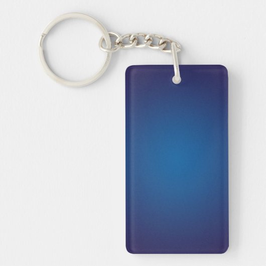 Deep Dark Blue Grainy Vignette Sleutelhanger (Voorkant)