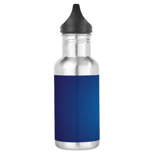 Deep Dark Blue Grainy Vignette Waterfles (Links)