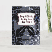 Deep & Dark Is My Love for You Anniversary Kaart (Voorkant)