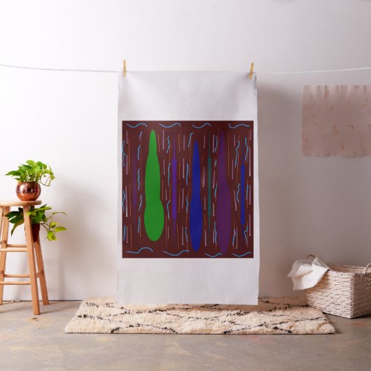 Deep Dark paarse kunst geïnspireerd gemengde patte Stof (Voorbeeld)