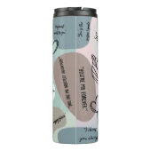 Deep Declaration Love Doodles Minimalistisch Abstr Thermosbeker (Achterkant)