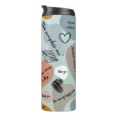 Deep Declaration Love Doodles Minimalistisch Abstr Thermosbeker (Geroteerd rechts)