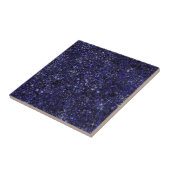 Deep Delft Midnight Blue Color Faux Solid Tegeltje (Zijkant)