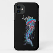 Deep Descent FluorescentJellyfish Case-Mate iPhone Case (Achterkant)