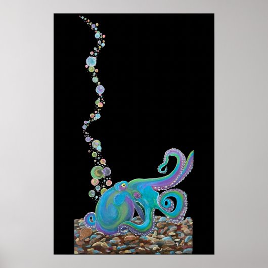 "Deep Descent" Octopus Fine Art Print (Voorkant)