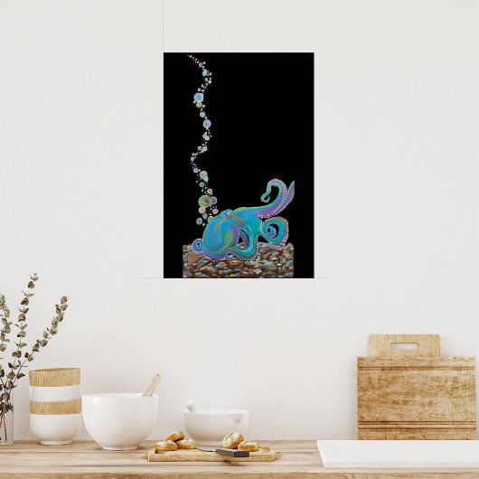 "Deep Descent" Octopus Fine Art Print (Keuken)
