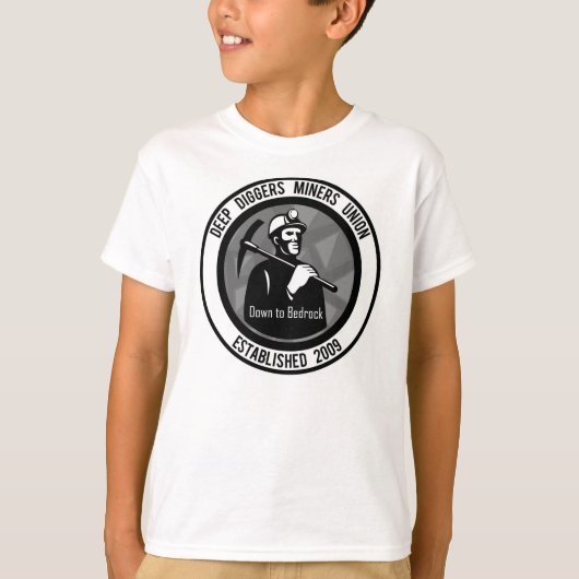 Deep Diggers Miners Union 2009 Down to Bedrock T-shirt (Voorkant)