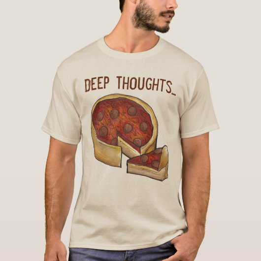 Deep (Dish) denkt eens over Chicago Style Pepperon T-shirt (Voorkant)