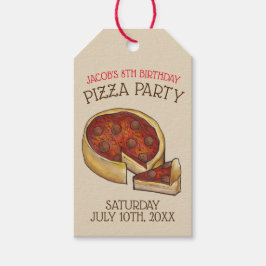 Deep Dish Pepperoni Pizza Pie Birthday Party Cadeaulabel